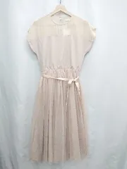 ◇ ◎●未使用● ⊂ merlot plus メルロープリュス 半袖 膝下丈 ワンピース サイズF ベージュ系 レディース E  【1502200014218】のサムネイル