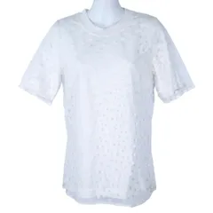 Chloé シルクシフォン襟装飾Tシャツ&水色ミモレ丈フレアスカート