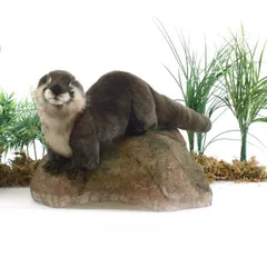 HANSA カワウソ24 L24(cm) 3813 ぬいぐるみ ハンサ クリスマス 誕生日 プレゼント 動物 犬 猫 鳥 うさぎ ペンギン アニマル 置物 人形 フィギュア KOESEN ケーセン 大きい マスコット 実物大 大型