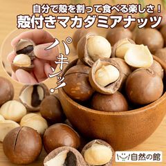 【自然の館】殻付きマカダミアナッツ 300g 専用ピン付き 自分で殻を割って食べる楽しさ＆美味しさ 無添加
