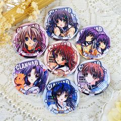 7点セット「だんご大家族」『CLANNAD』同人 古河渚・一ノ瀬琴美・相楽美佐枝 レーザーバッジ