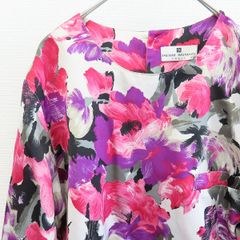 ピエールバルマン PIERREBALMAIN ブラウス プルオーバー バックボタン 花柄 総柄 x943644 F01