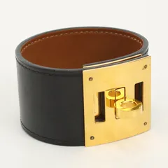 ✨️美品✨️エルメス ケリードッグ ブレスレット バングル ゴールド レザー S HERMES】エルメス ケリー ドゥブルトゥール ブレスレット レザー
