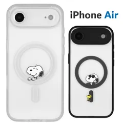 スヌーピー iPhoneAir ケース クリア 半透明 magsafe ピーナッツ ジョークール スマホ カバー ハイブリッド 耐衝撃 iPhone アイフォン マットクリア 磁石 マグセーフ 【１週間以内発送】【ゆうパケットにて発送】