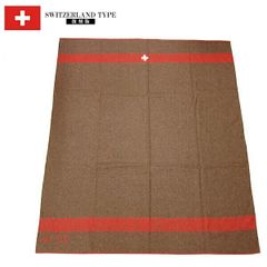 デッドストック スイス軍 ウール100% ブランケット 毛布 200 X 155