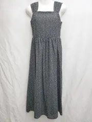 ◇ ⊂ NODE SENSE ノード センス ドット 水玉 ノースリーブ ロング丈 ワンピース サイズ3 ブラック ホワイト レディース P  【1409250007118】