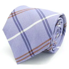 パーフェクトスーツ ブランド ネクタイ チェック柄 格子柄 メンズ パープル P.S.FA 【中古】