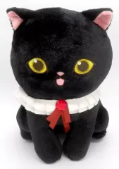 【中古】ぬいぐるみ 黒仔猫にゃん(赤・口開け) BIGぬいぐるみ 「mofusand」