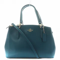 コーチ COACH クリスティ キャリーオール ハンドバッグ ショルダーバッグ 2way レザー 青 ブルー F36637 /AN25 ●D