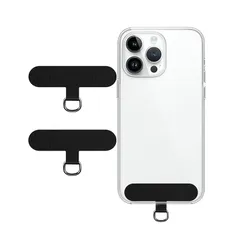 [Marcea] ストラップホルダー スマホ ストラップホール ファブリックパッチ ネックストラップ 外付け 落下防止 首掛け 斜めがけ 肩掛け 首かけ ショルダー 肩かけ 携帯ストラップ iphone android スマホアクセサリ薄型 一体成形 着脱簡単