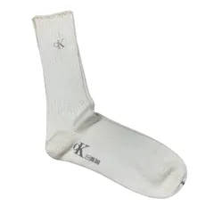カルバンクライン メンズ カジュアル ソックス アイボリー 靴下 厚手 25-26