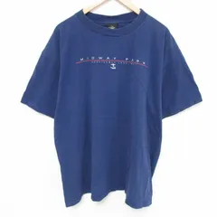 XL/古着 半袖 ビンテージ Tシャツ メンズ 90s MIDWAY 大きいサイズ コットン クルーネック 紺 ネイビー 25jun10 中古