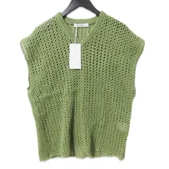 未使用 Jieda ジエダ メッシュ ニット ベスト Jie-24S-KN03 KNIT VEST ２４SS コットン グリーン 2 タグ付き 27108154のサムネイル