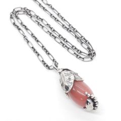 ジョージジェンセン ネックレス 1995年 琥珀 パッションフラワー sv925 ジョージジェンセン ネックレス 1995年 琥珀 パッションフラワー