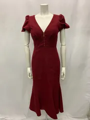 1044 DEA by ROBE de  FLEURS ディアバイローブドフルール　キャバクラ　ドレス　ロングドレス　Vネック　ツイードラメ　キャバドレス　M