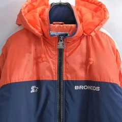 90〜00s STARTER スターター NFL デンバー・ブロンコス パデットジャケット 中綿入り ヴィンテージ ジャンパー アメフト ラグビー ビンテージ USA アメリカ古着 メンズXL相当