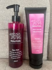 MOUTON ムートン ネオピンクシャンプー02 250ml & ネオカラー トリートメント 01 ピンク 240g セット