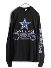 【お得なクーポン配布中!】 90s USA製 NFL オフィシャル カウボーイズ プリント 長袖Tシャツ L