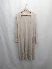 ◇ ⊂ ◎ Mila Owen ミラ オーウェン ロング丈 長袖 カーディガン サイズ0 アイボリー系 レディース E  【1503050025096】