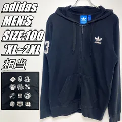 【US古着】adidas　アディダス　フーディーパーカー　メンズ　サイズ表記　100　XL~2XL相当