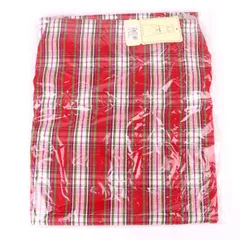 エプロン 未使用 ヴィル チェック柄 コットン100％ 約78×100cm キッチン 雑貨 レディース レッド repit 【中古】