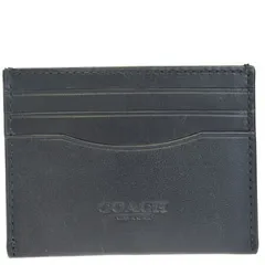 【中古】 超美品 コーチ COACH カードケース 名刺入れ パスケース 定期入れ ブラック レザー 57101 07HC180