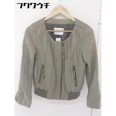 ◇ qualite カリテ 長袖 ジップアップ ノーカラー ジャケット サイズ1 カーキ レディース  【中古】 【1110180000369】のサムネイル