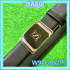 SADO サド 本革製 型押し ゴルフベルト W97cm以内無段階