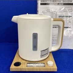 未使用 美品★温度設定できる電気ケトル EKX-101M NWD 1.0L 転倒漏れ防止 PIERIA ピエリア DOSHISHA ドウシシャ