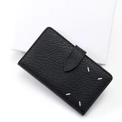 MAISON MARGIELA メゾン マルジェラ カードケース 二つ折り SA2VX0004 P4455 メンズ ユニセックス ブラック レザー ギフト
