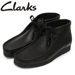 Clarks (クラークス) 26155512 Wallabee Boot ワラビーブーツ メンズ レザーブーツ Black Leather CL066 clarks UK8.5-約26.5cm