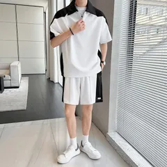 メンズ セットアップ Tシャツ 半袖 上下 セット 大きいサイズ ゆったり おしゃれ 上下 スウェット トップス ハーフパンツ ショートパンツ 快適 スポーツウェア セットアップ HRQp716