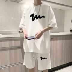 上下セット メンズ ゆったり ハーフパンツ Tシャツ 半袖 夏 韓国 セットアップ ファッション ビッグTシャツ 上下 ショートパンツ ルームウェア 部屋着 運動着 ストリート ダンス