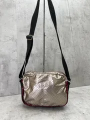 JACKGOMME ジャックゴム ショルダー バッグ ゴールドｘボルドー ■■◎レディース