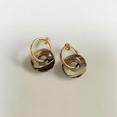 donut shell hoop earring
