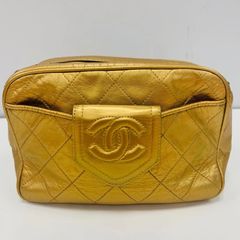 VINTAGE CHANEL  ミニマトラッセ　ゴールド　：使用に難あり