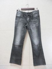 EDWIN エドウィン ストレートデニムパンツ 無地 花柄 ブラック系 Sサイズ 421XVL