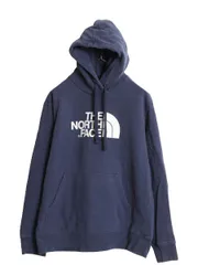 【お得なクーポン配布中!】 ノースフェイス プリント スウェット フード パーカー メンズ М 程 / 古着 The North Face プルオーバー 裏起毛 トレーナー アウトドア 紺