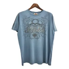 HARLEY DAVIDSON ハーレーダビッドソン Ｔシャツ ライトブルー(メンズ XL)中古 古着 U0883