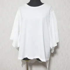 美品 ayane アヤン 着物スリーブ フレアスリーブ ドッキングカットソー 824517 38 ホワイト レディース 古着 中古 USEDのサムネイル