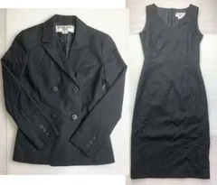 ナチュラルビューティー ベーシック★サイズS★スーツジャケット＆ワンピース　セット★黒 ブラック★▽1-658