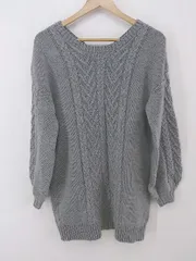 ◇ green label relaxing UNITED ARROWS 長袖 ニット セーター グレー レディース P  【中古】 【1211220002388】