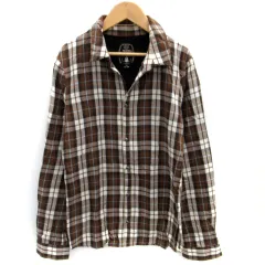 アタックザマインドセブン attack the mind 7 カジュアルシャツ 長袖 チェック柄 2 マルチカラー 茶 ブラウン /SM26