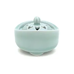 【新品・5営業日で発送】日本香堂 香炉 青磁 花透し 有田焼 79151 (2165408)