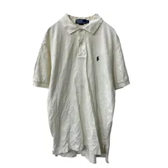 Polo Ralph Lauren 半袖 ロゴ ポロシャツ L オフホワイト ポロラルフローレン ポニーロゴ 古着卸 アメリカ仕入 a707-5292