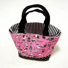 お弁当バッグ ランチバッグ ハンドバッグ ハンドメイド 女の子 ネコ キャット