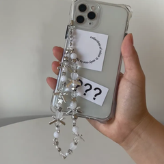 スマホストラップ チャーム ビーズキーホルダー