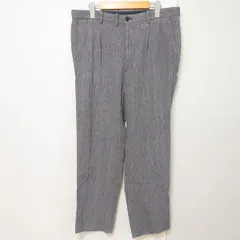 #snc パパス Papas パンツ スラックス LL 紺 白系 麻 シンプル メンズ [924616]のサムネイル
