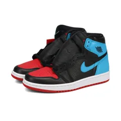 NIKE WMNS AIR JORDAN 1 HIGH OG BLACK/DK POWDER BLUE/GYM RED 【UNC TO CHICAGO】 US8-25.0cm