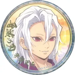 【中古】バッジ・ピンズ 宇髄天元(額あて無し) 「鬼滅の刃 無限列車編・遊郭編 キャラクター絵巻カフェ in ufotable Cafe×マチ★アソビCAFE 終ノ巻 箔押し57mmくじ引き缶バッジB」